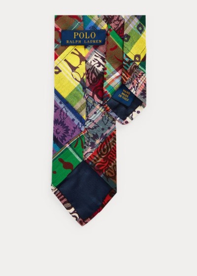 Polo Ralph Lauren Patchwork-Print Narrow Slips Herre Danmark (HQSVF5408)